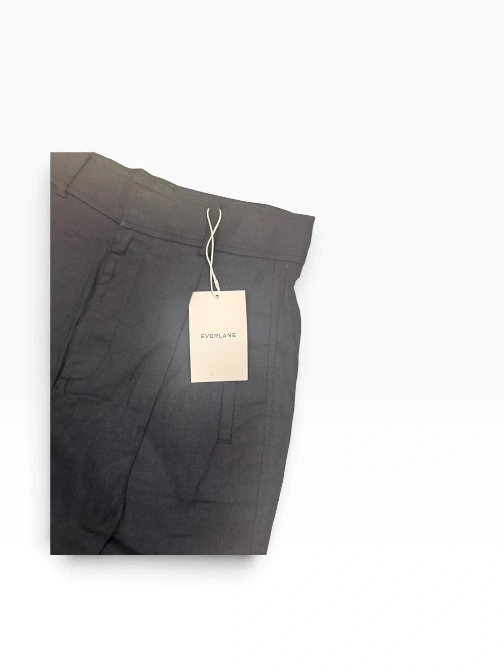 Everlane The Way-High Linen Wide-Leg Pants Black Size 2 NWT